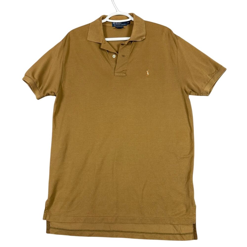 Polo Ralph Lauren Brown Polo Shirt Gold Pony Size M